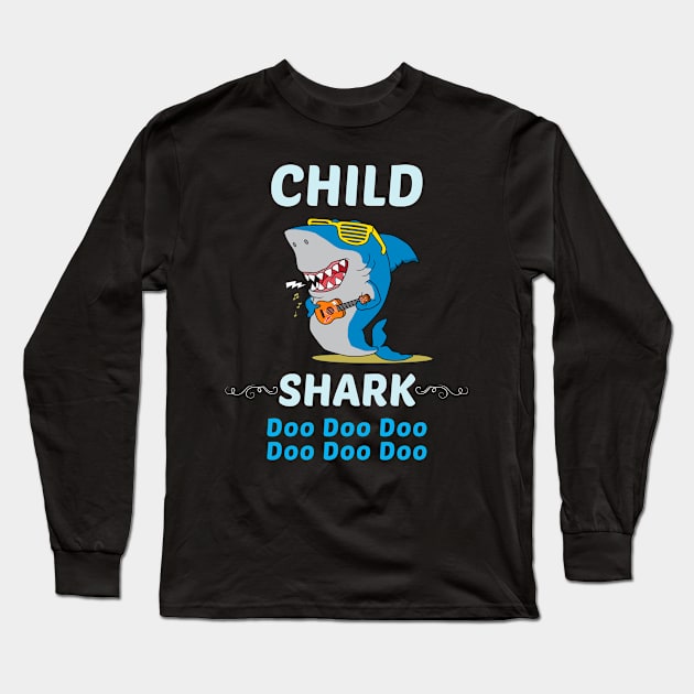 Family Shark 2 CHILD Long Sleeve T-Shirt by blakelan128